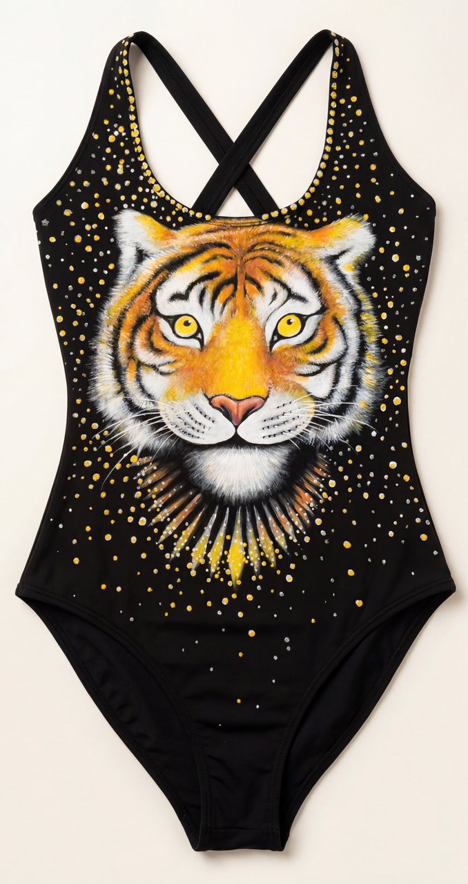 Black tiger bodysuit still